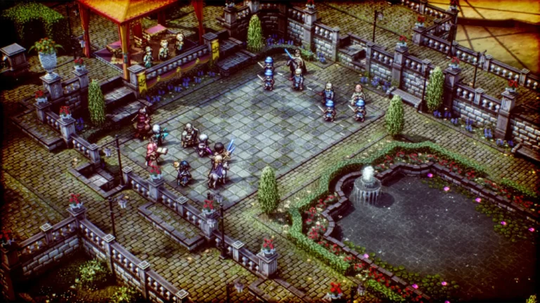 Triangle Strategy tactical battle map SRPG gameplay screenshot